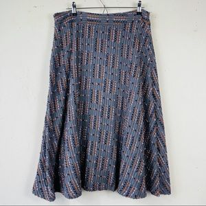 🆕 Anthropologie Maeve Anisa Textured Midi Skirt L